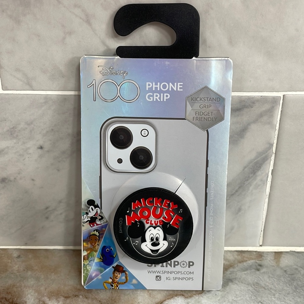 Disney SpinPop Pop Grip Mickey Mouse Club 100th Anniversary Kickstand Fidgit NEW